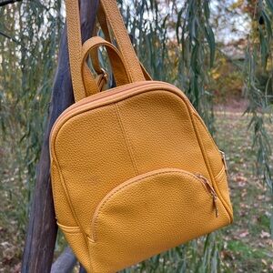 Chic Mustard Color Backpack for Women